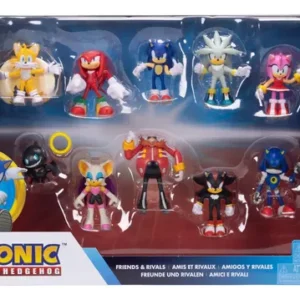 SONIC THE HEDGEHOG SET 10 FIGS DE ACC FRIENDS & RIVALS DE 2.5"